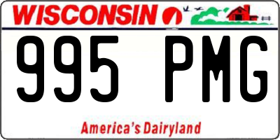 WI license plate 995PMG