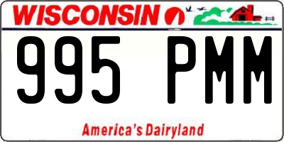 WI license plate 995PMM