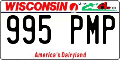 WI license plate 995PMP