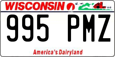 WI license plate 995PMZ