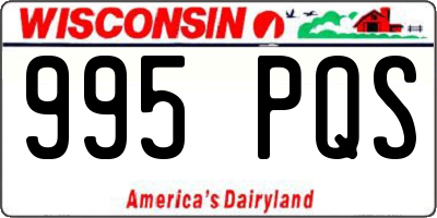 WI license plate 995PQS
