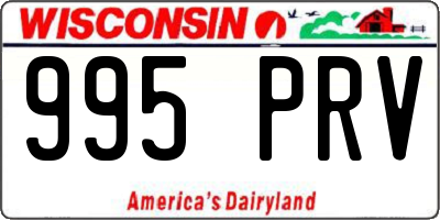WI license plate 995PRV