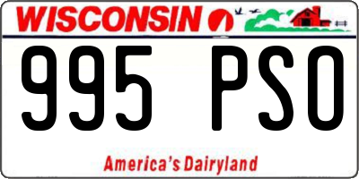 WI license plate 995PSO
