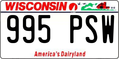 WI license plate 995PSW