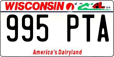 WI license plate 995PTA