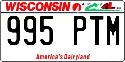 WI license plate 995PTM