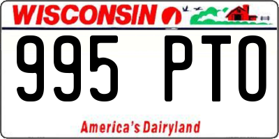 WI license plate 995PTO