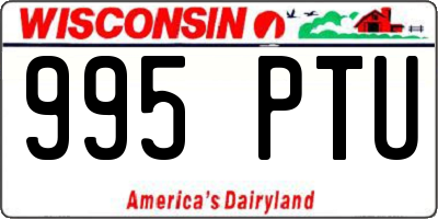 WI license plate 995PTU