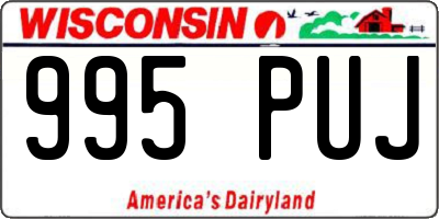 WI license plate 995PUJ