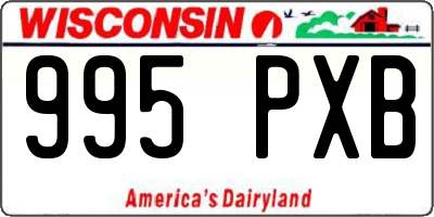 WI license plate 995PXB