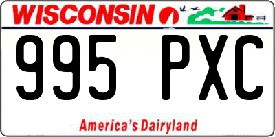 WI license plate 995PXC