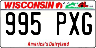 WI license plate 995PXG
