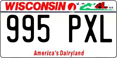 WI license plate 995PXL