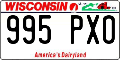 WI license plate 995PXO