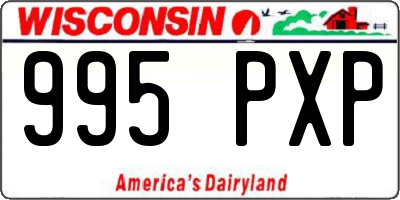 WI license plate 995PXP