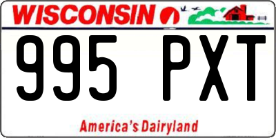 WI license plate 995PXT