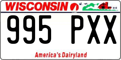 WI license plate 995PXX