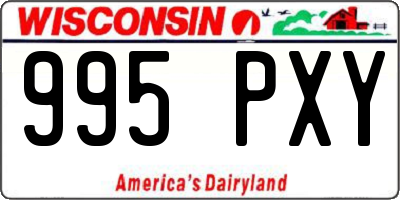 WI license plate 995PXY