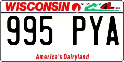 WI license plate 995PYA
