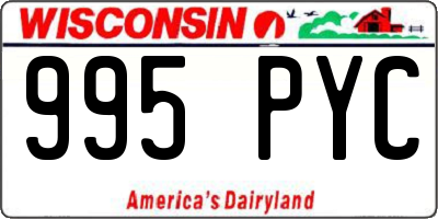 WI license plate 995PYC