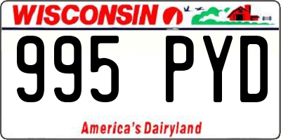 WI license plate 995PYD