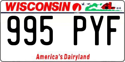 WI license plate 995PYF