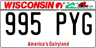 WI license plate 995PYG