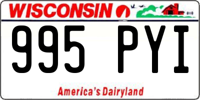 WI license plate 995PYI