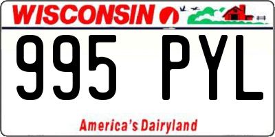 WI license plate 995PYL