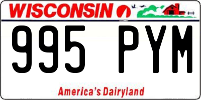 WI license plate 995PYM