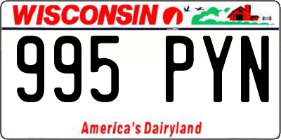 WI license plate 995PYN