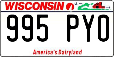 WI license plate 995PYO