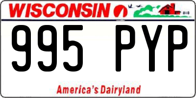 WI license plate 995PYP