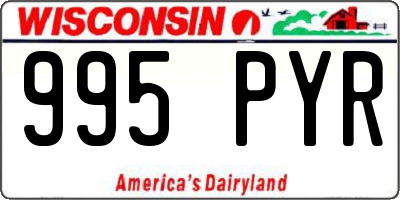 WI license plate 995PYR