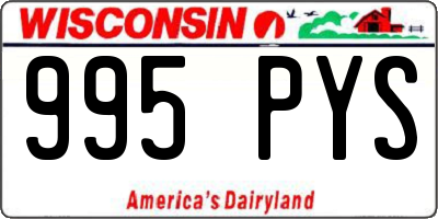 WI license plate 995PYS