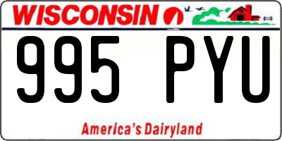 WI license plate 995PYU
