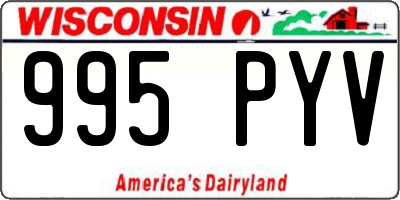 WI license plate 995PYV