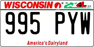 WI license plate 995PYW