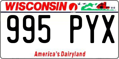 WI license plate 995PYX