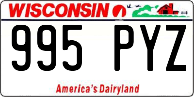 WI license plate 995PYZ