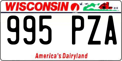 WI license plate 995PZA