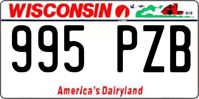 WI license plate 995PZB