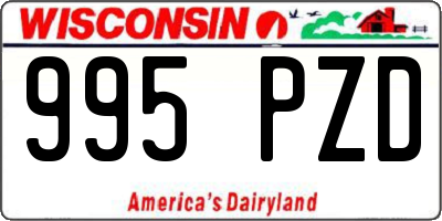 WI license plate 995PZD
