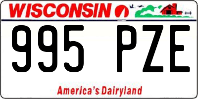 WI license plate 995PZE