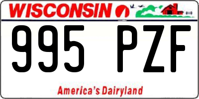 WI license plate 995PZF