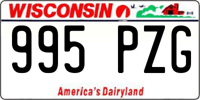 WI license plate 995PZG