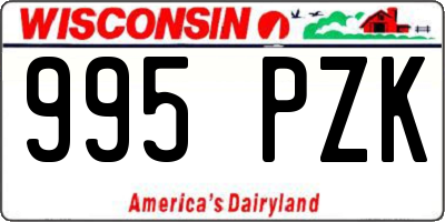 WI license plate 995PZK