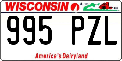 WI license plate 995PZL