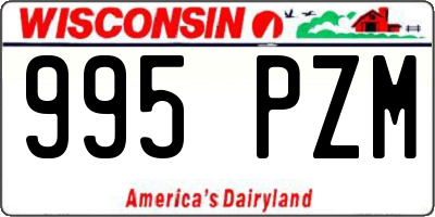 WI license plate 995PZM