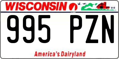 WI license plate 995PZN